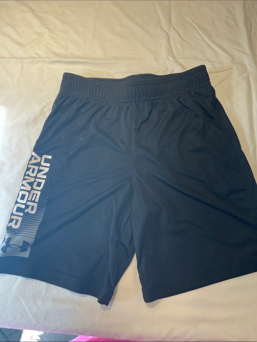 Under Armour Black Boy’s Athletic Shorts with Side Logo